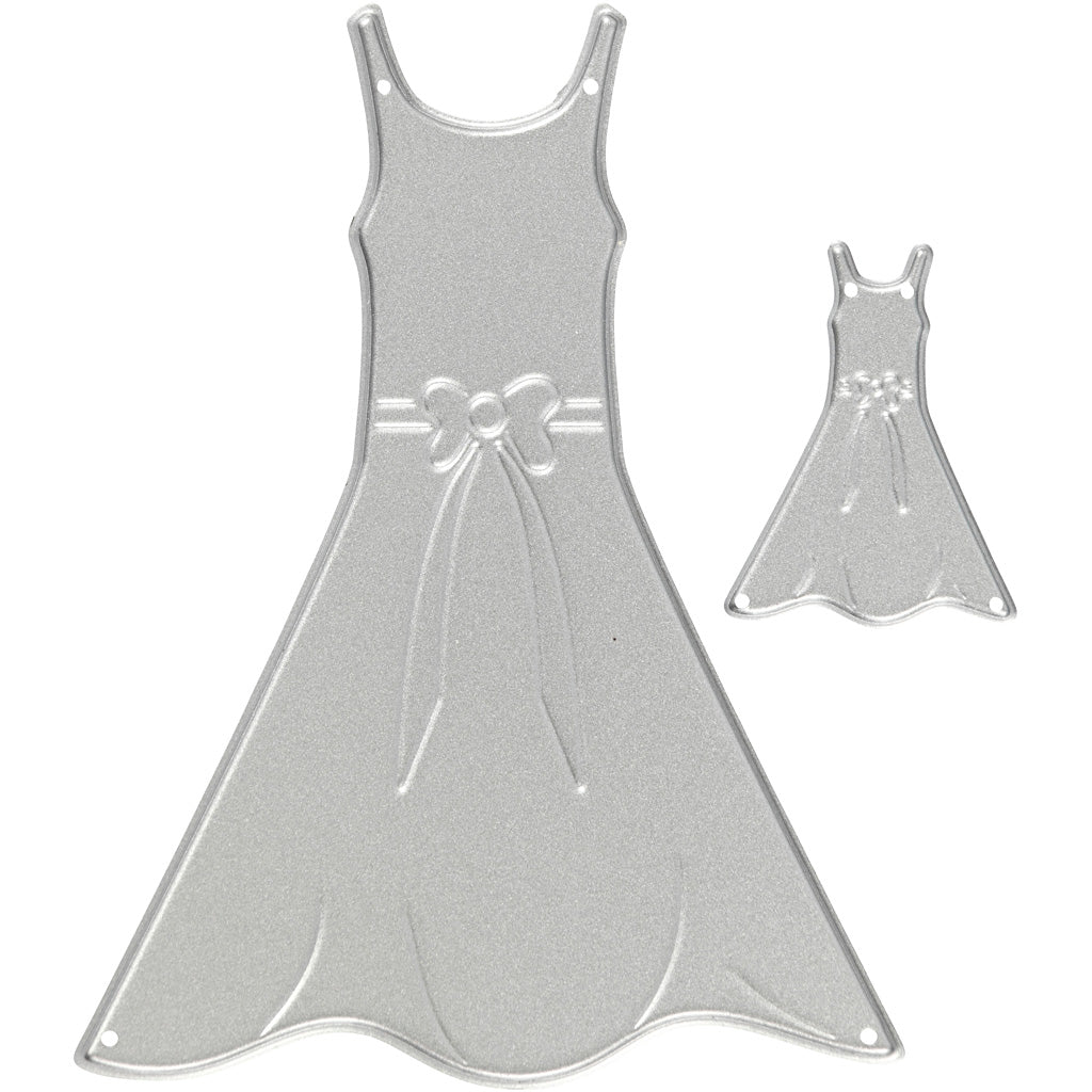 Die Cut and Embossing Folder, dresses, size 27x35+26x90 mm