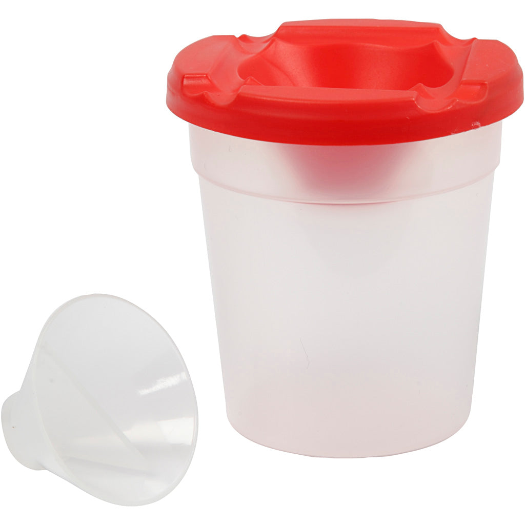 Non-Spill Paint Pot, H: 8,5 cm, dia. 8 cm, 250 ml, 15 pc