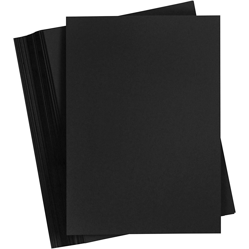 Card, A3, sheet 297x420 mm, 180 g, black, 100 sheet