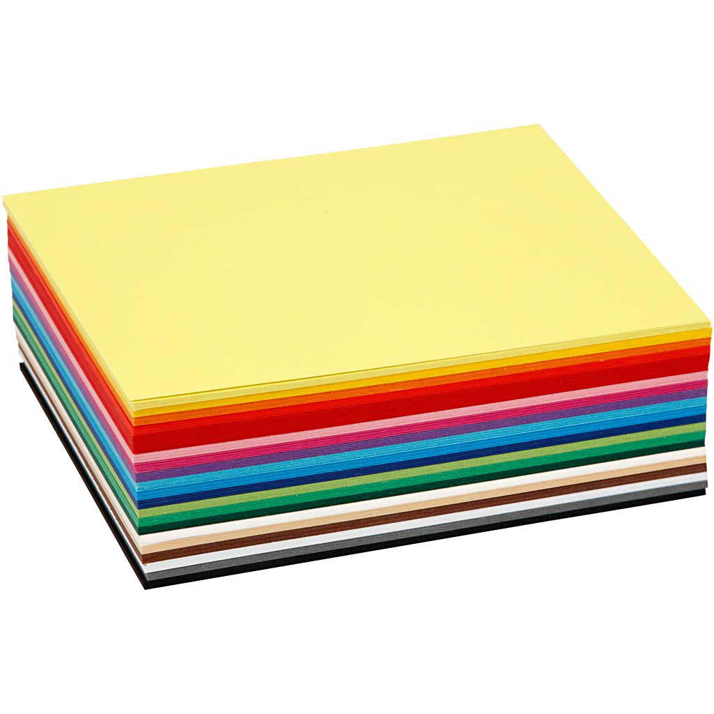 Creative Card, A6, sheet 105x148 mm, 180 g, assorted colours, 120 ass sheets