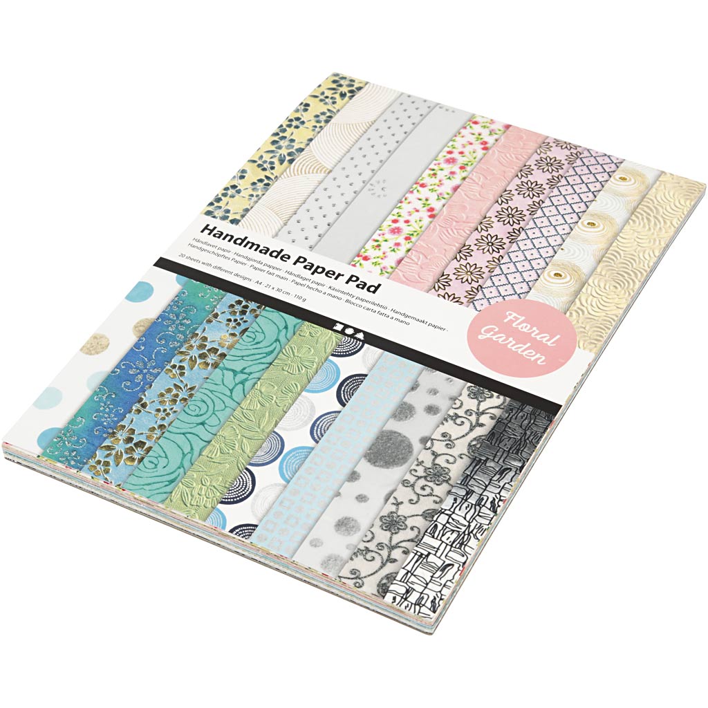 Handmade Paper Pad, A4, sheet 210x297 mm, 110-150 g, 20 sheet