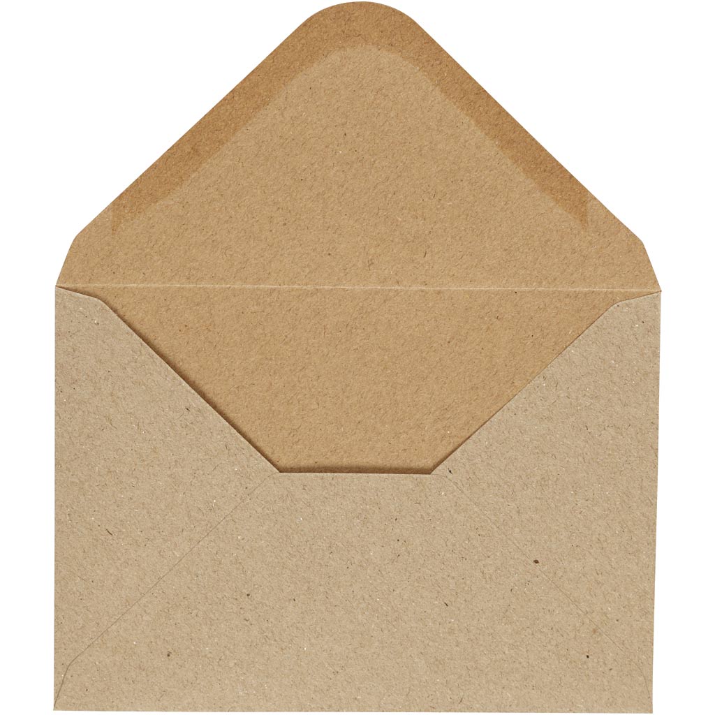 Envelope, envelope size 11,5x16 cm, 110 g, natural, 10pc