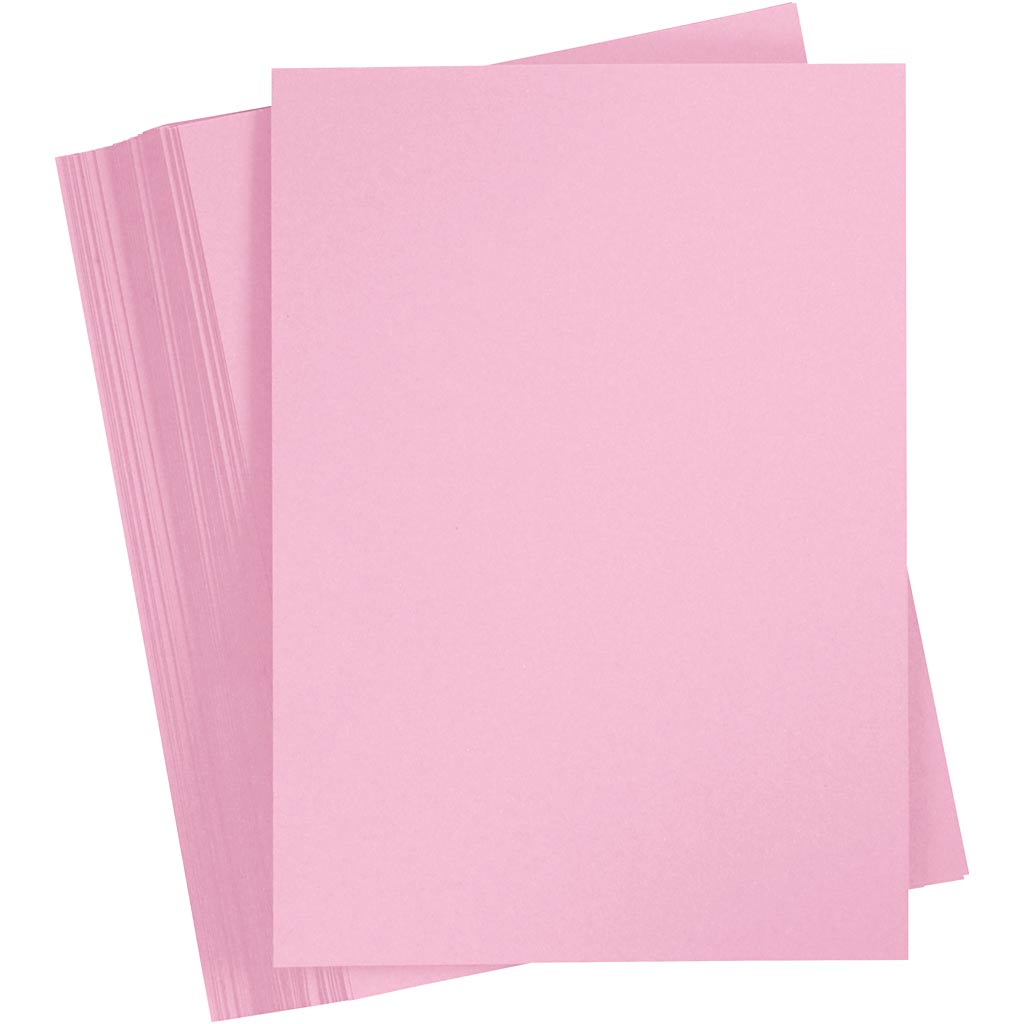Card, A4, sheet 210x297 mm, 180 g, light pink, 100 sheet