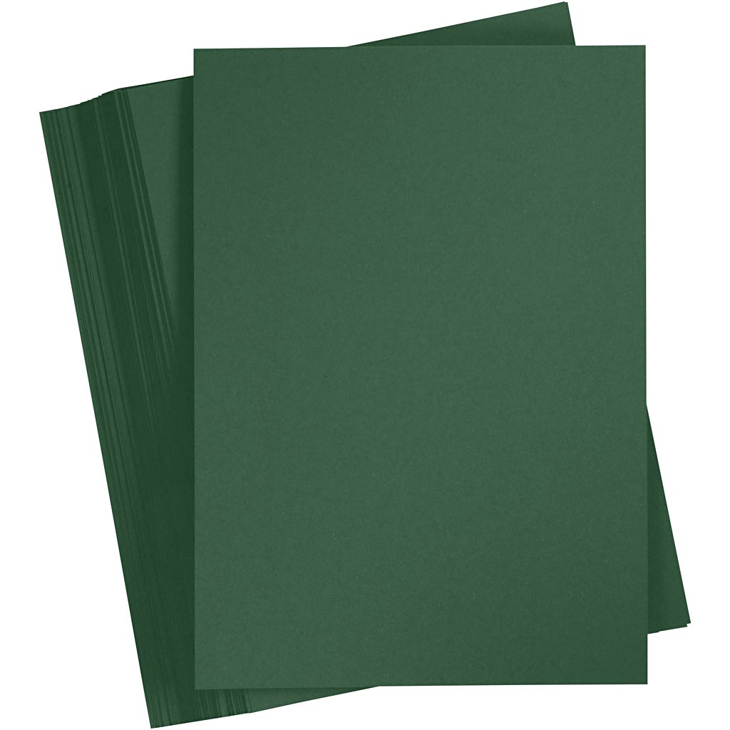 Card, A4, sheet 210x297 mm, 180 g, dark green, 100 sheet