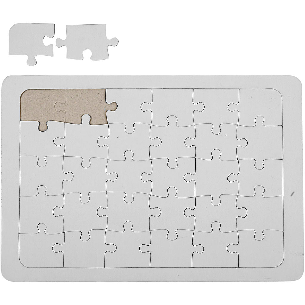 Jigsaw Puzzle, size 21x30 cm, white, 10 pc