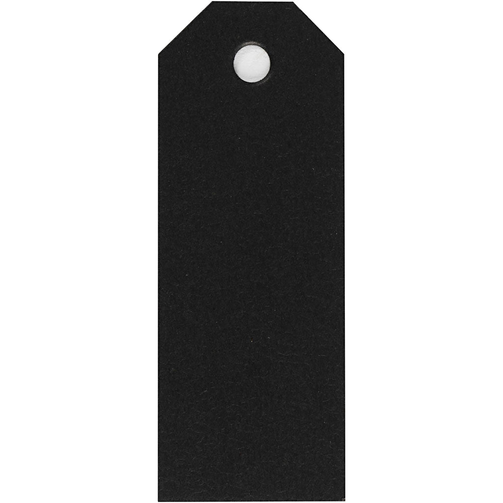 Manila Tags, size 3x8 cm, 220 g, black, 20 pc