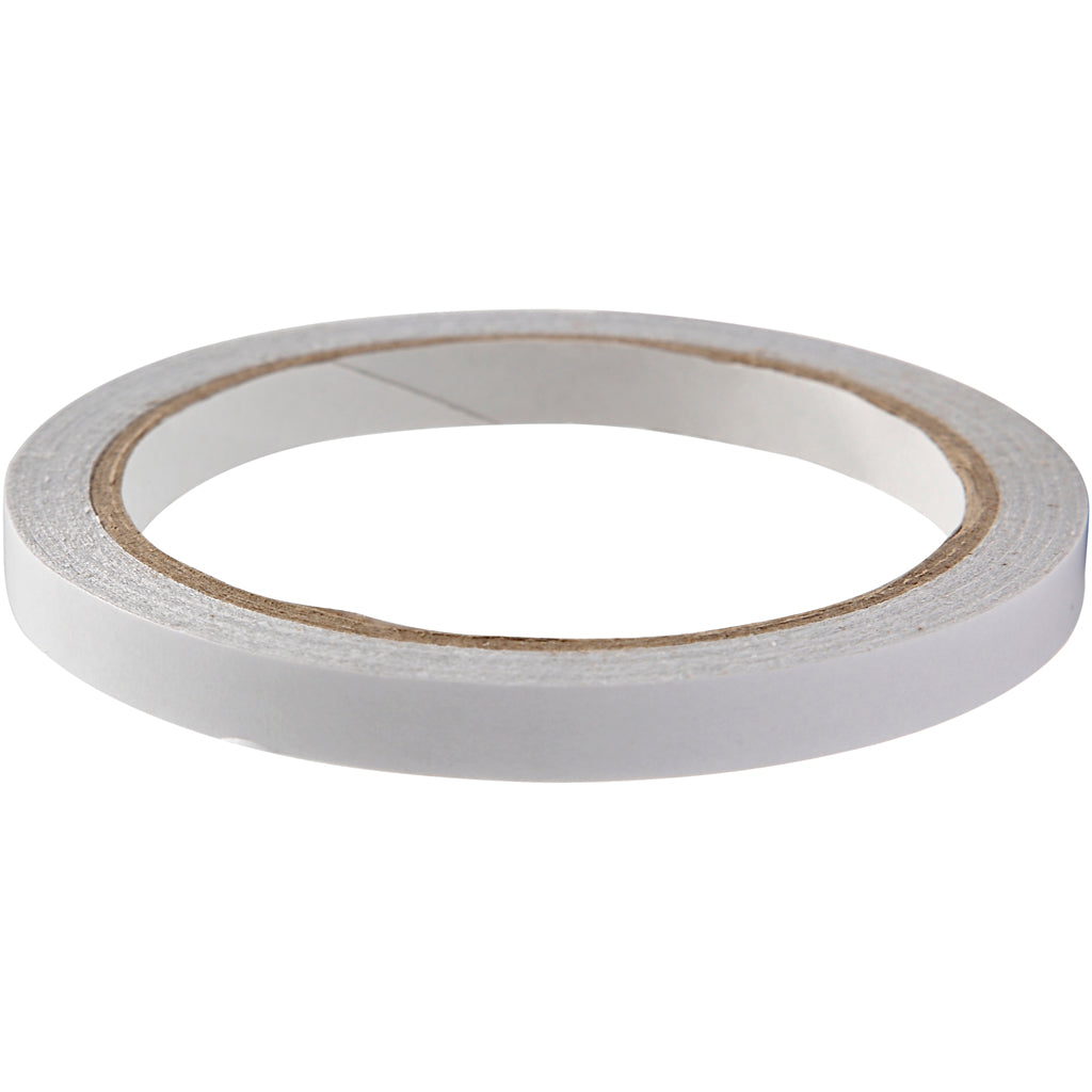Double-Sided Adhesive Tape, W: 9 mm, 10 m/ 1 roll