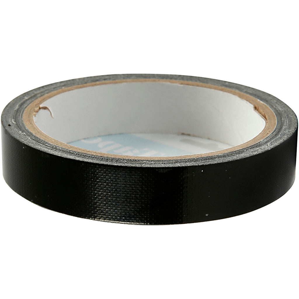 Duct Tape, W: 19 mm, black, 25 m/ 1 roll