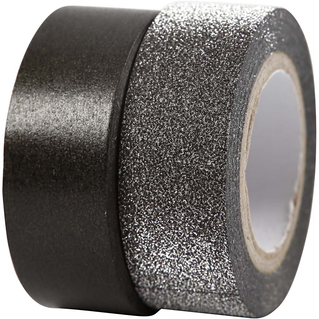 Design Tape, W: 15 mm, black, 2 roll