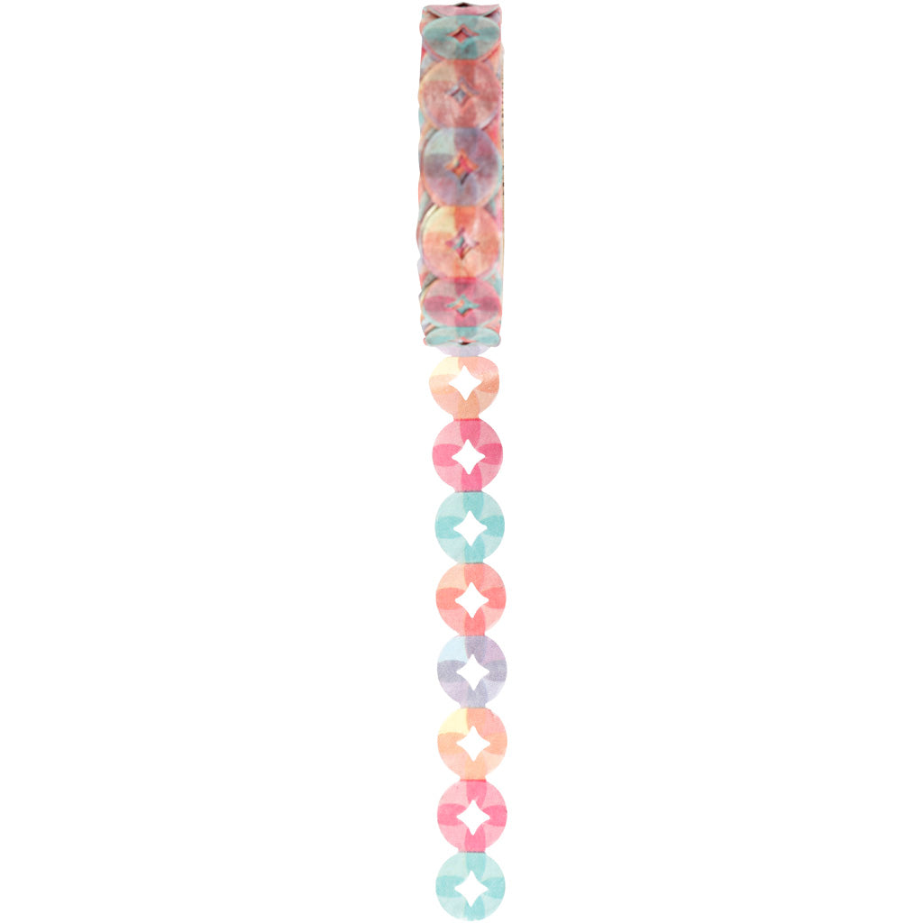 Lace Washi Tape, W: 10 mm, 5 m/ 1 roll