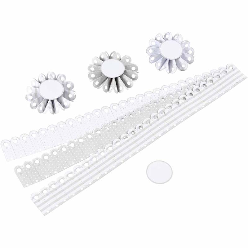 Paper Rosettes, dia. 8 cm, 160 g, 6 pc