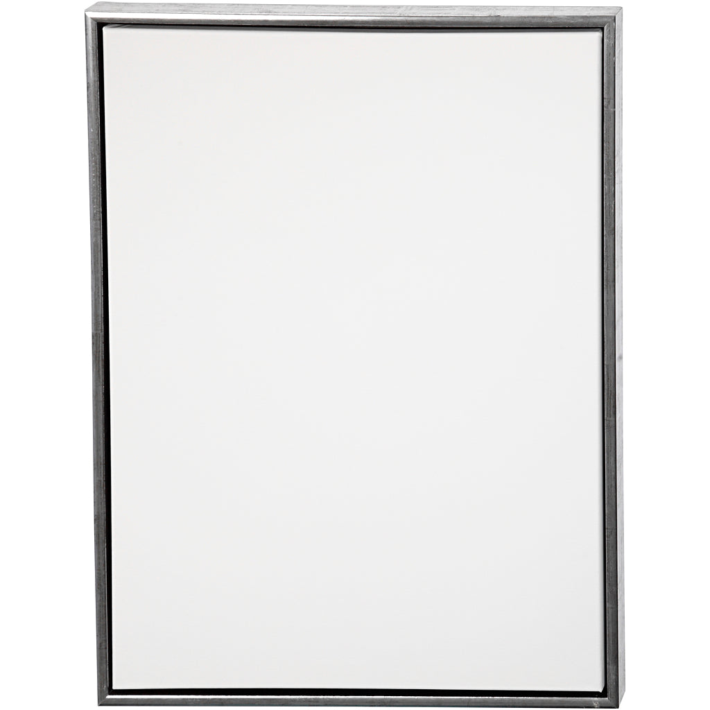 Canvas with Wooden Frame, size 60x80 cm, 360 g, antique silver, white