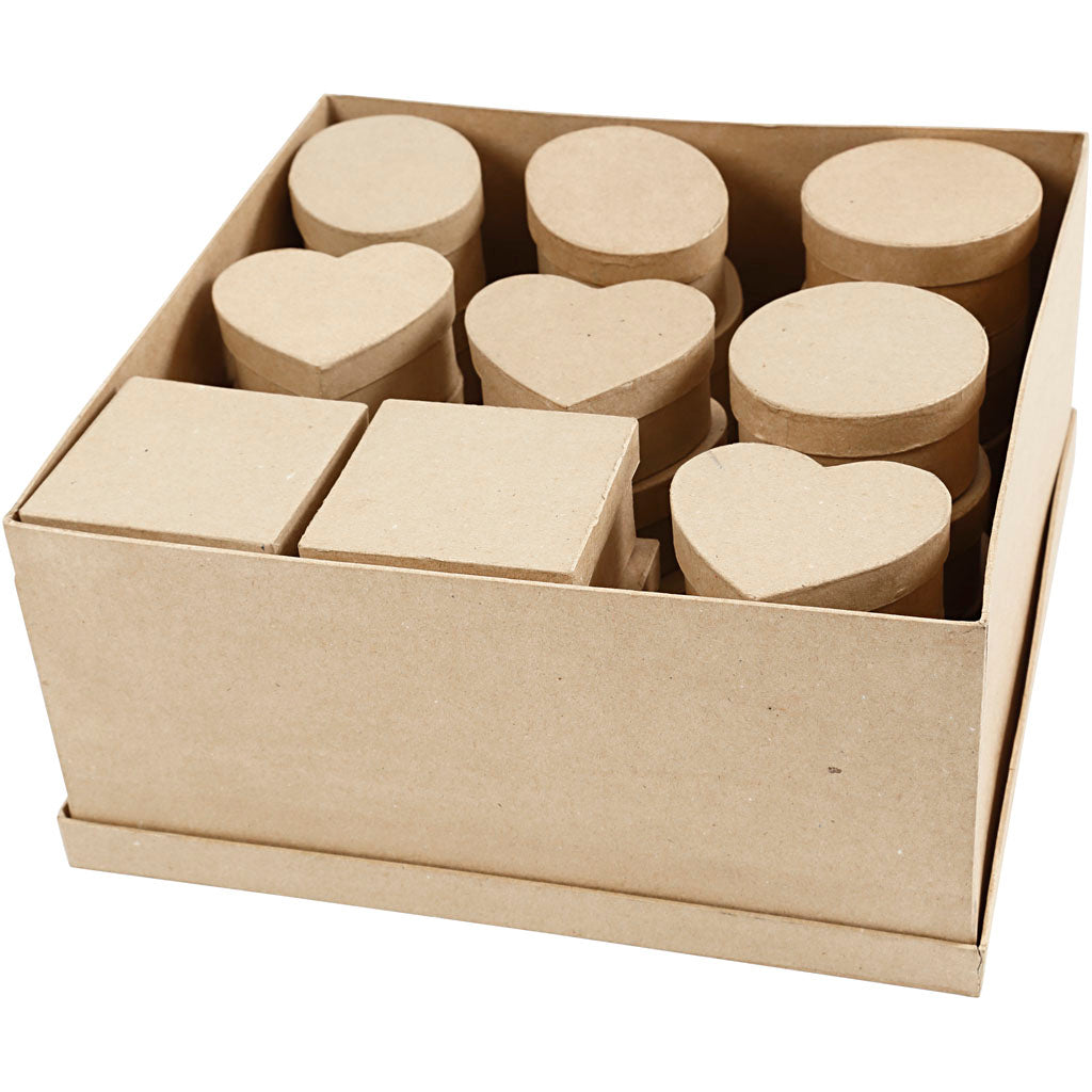 Medium boxes, H: 5 cm, dia. 10-12 cm, 28 pc