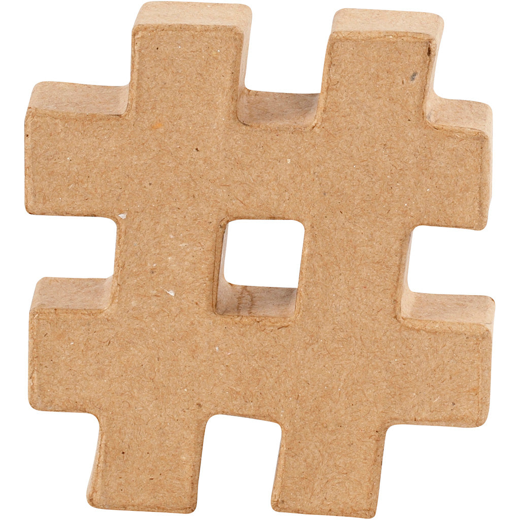 Symbol, #, H: 10 cm, thickness 1,7 cm