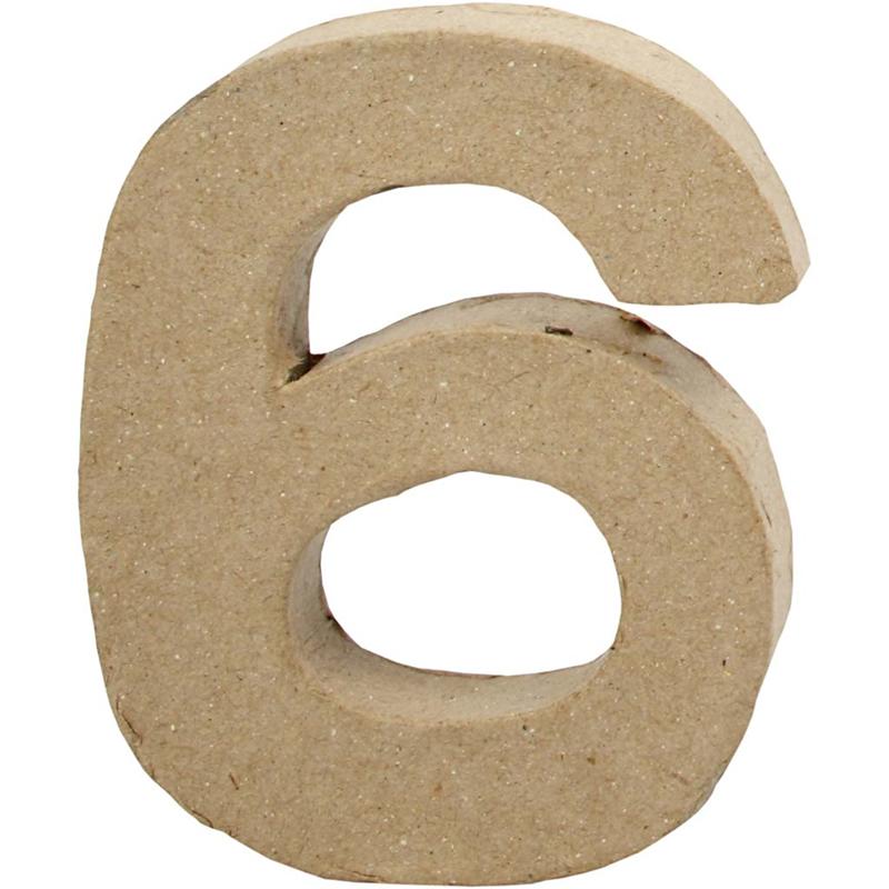 Number, 6, H: 10 cm, W: 8,2 cm, thickness 1,7 cm