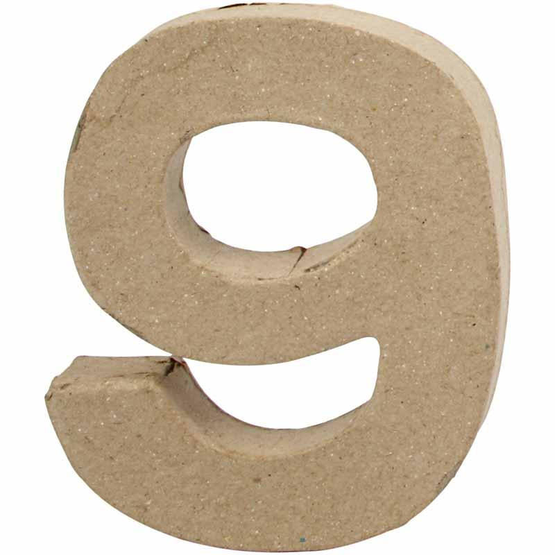 Number, 9, H: 10 cm, W: 8,5 cm, thickness 1,7 cm