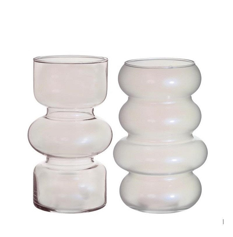 Flower Vase Ø10 cm H: 18 cm Pearl (6 Pcs)