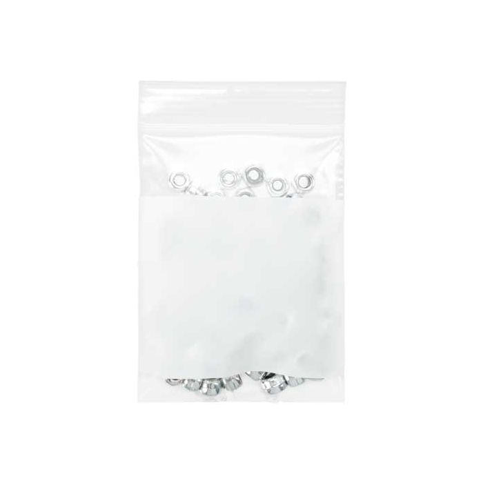 Grip Seal Bags with Write-on-Panel 7.5x10cm PE 50 micron