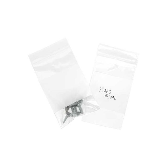 Grip Seal Bags with Write-on-Panel 7.5x12.5cm PE 50 micron