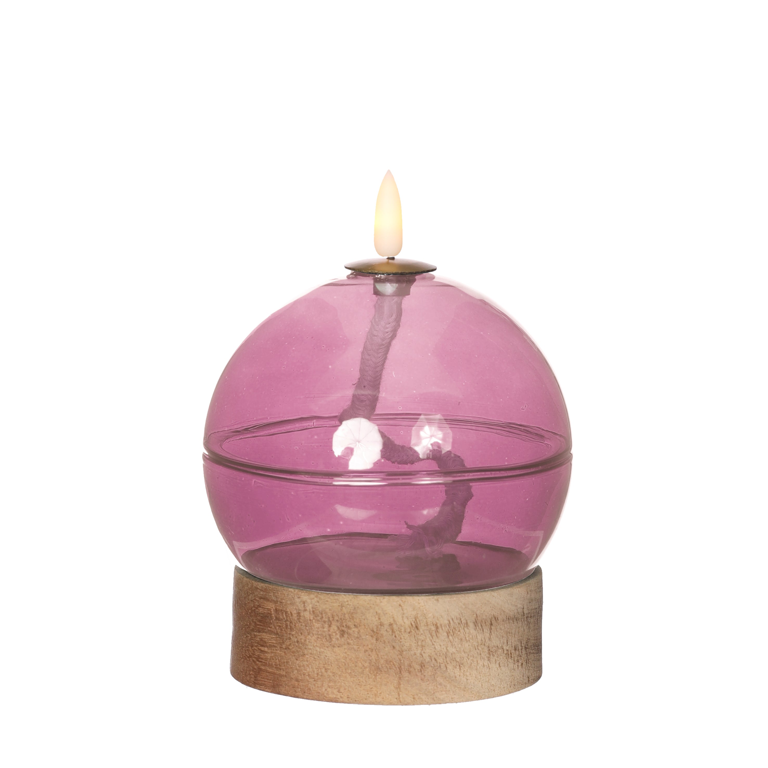 Led oil lamp h16,5 Ø12 cm pink (1 pc)