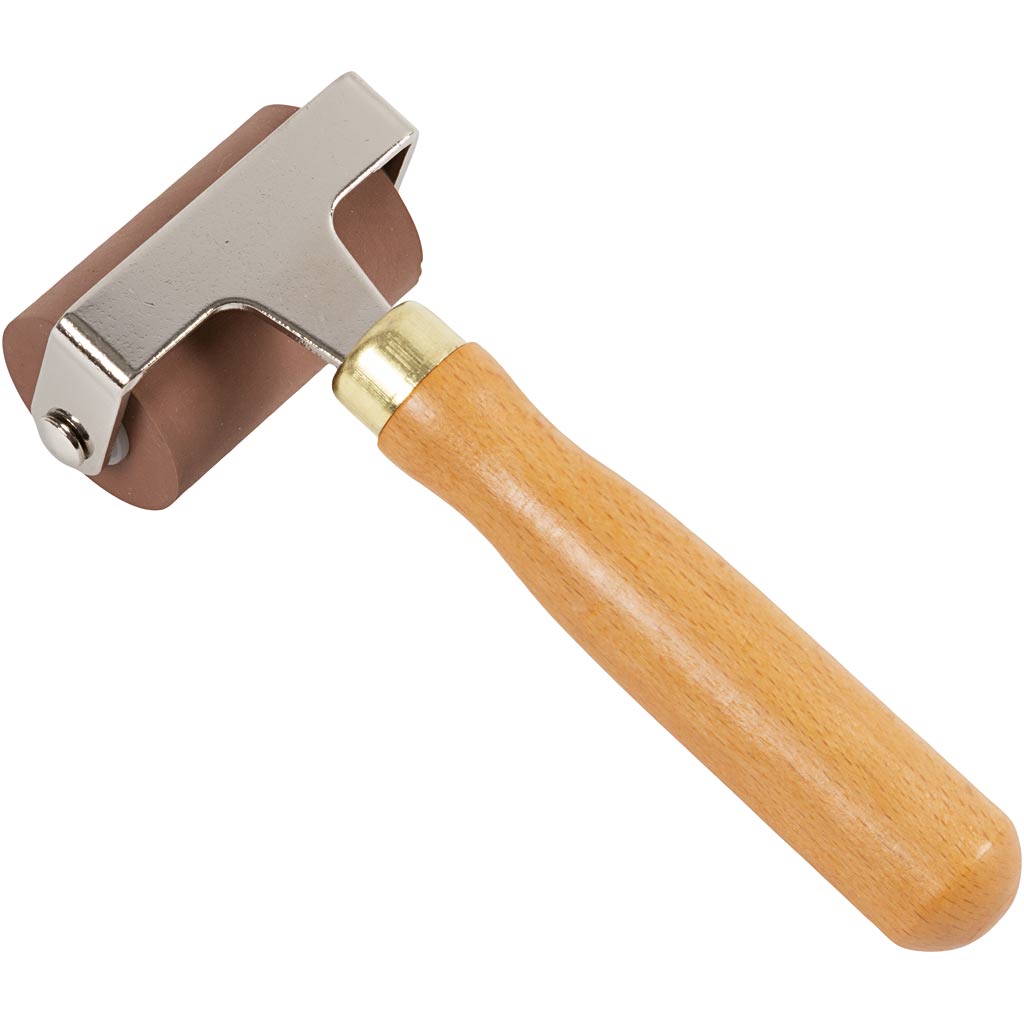 Rubber Roller/Lino Roller, W: 4,90 cm, dia. 3 cm