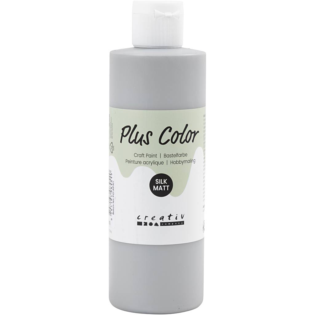 Plus Color Craft Paint, rain grey, 250 ml/ 1 bottle