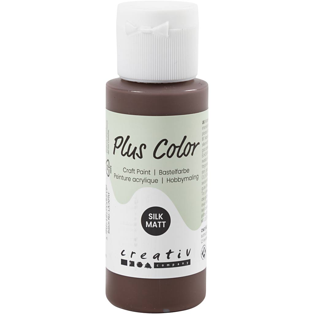 Plus Color Craft Paint, chocolate, 60 ml/ 1 bottle