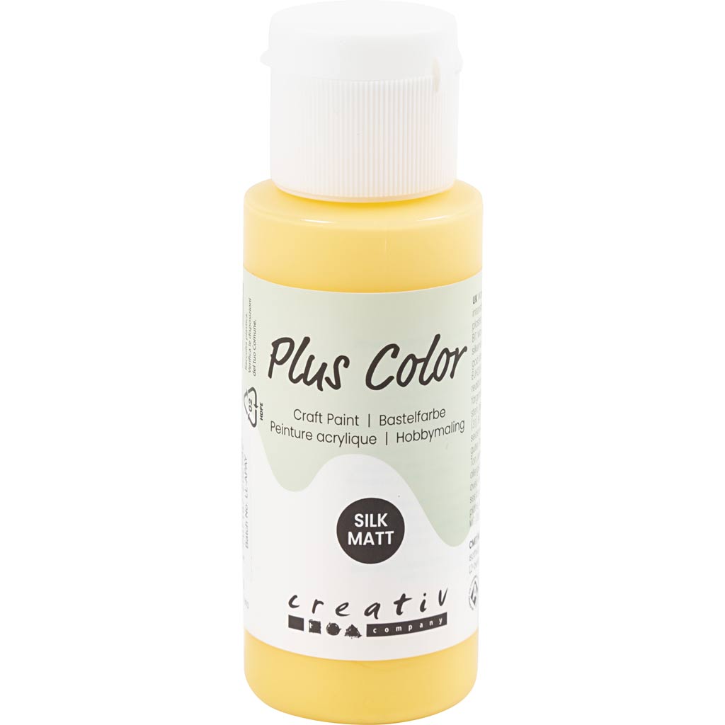 Plus Color Craft Paint, crocus yellow, 60 ml/ 1 bottle