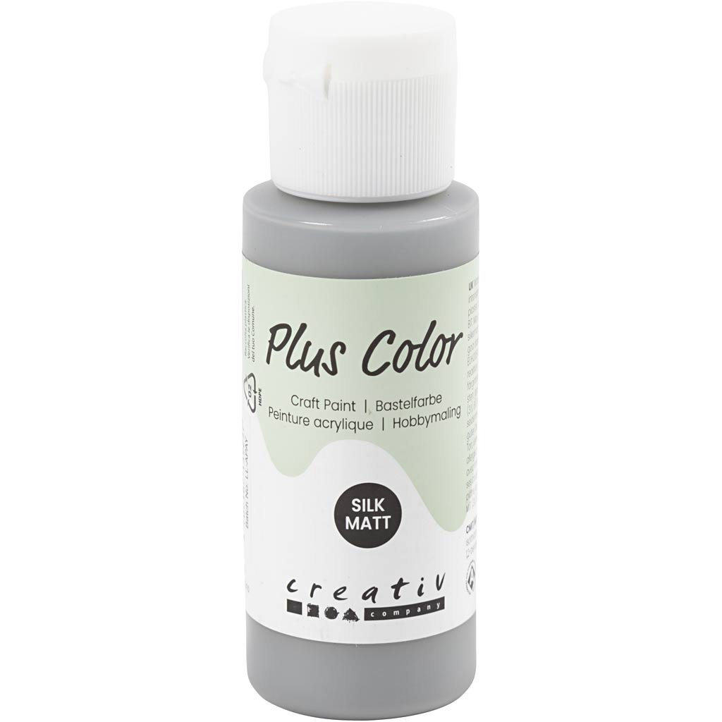 Plus Color Craft Paint, rain grey, 60 ml/ 1 bottle