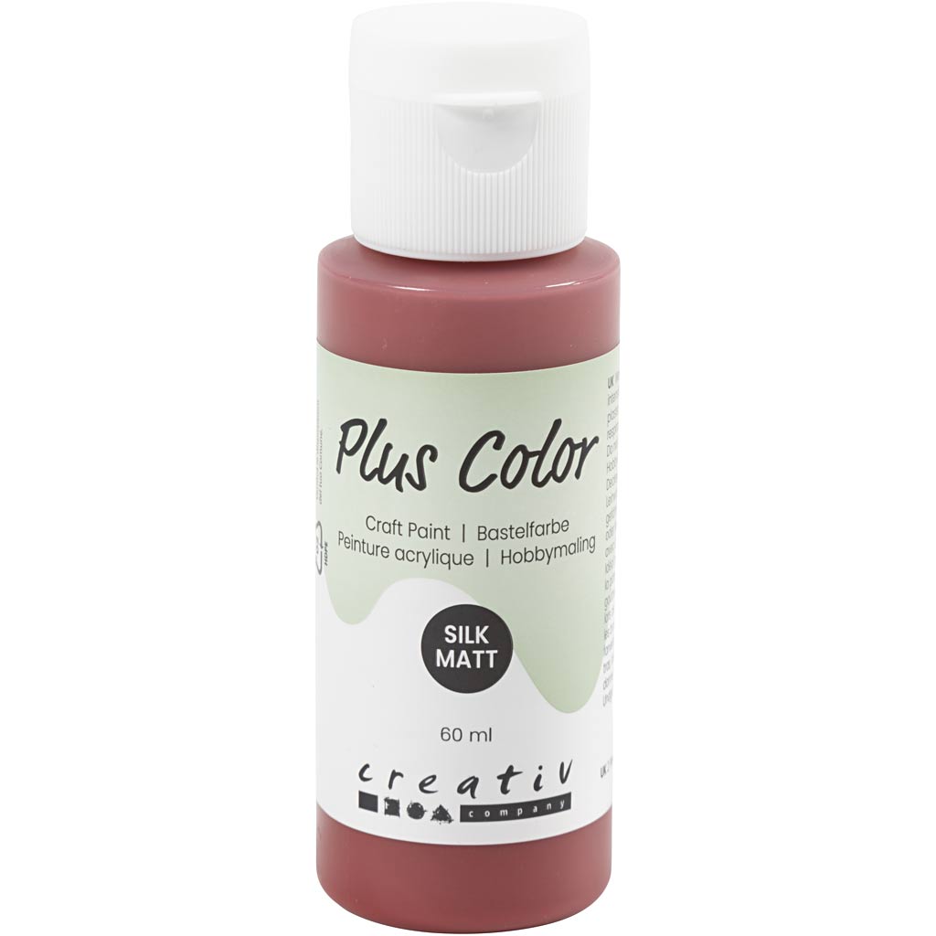 Plus Color Craft Paint, antique red, 60 ml/ 1 bottle