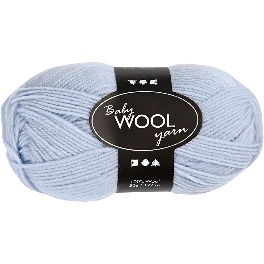 Baby Yarn, L: 172 M, light blue, 50 g/ 1 ball