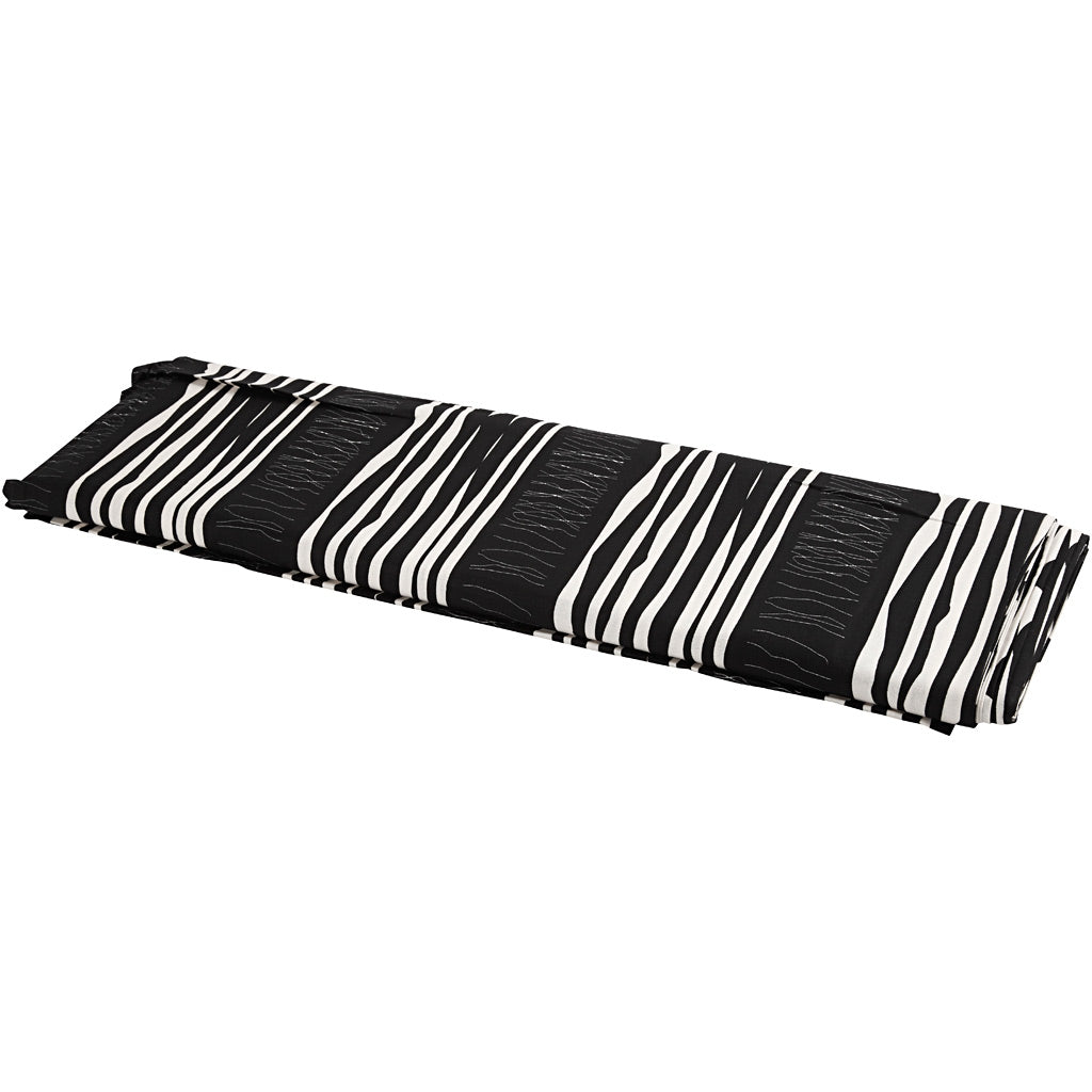 Fabric, W: 145 cm, 140 g, black, 10 m/ 1 roll