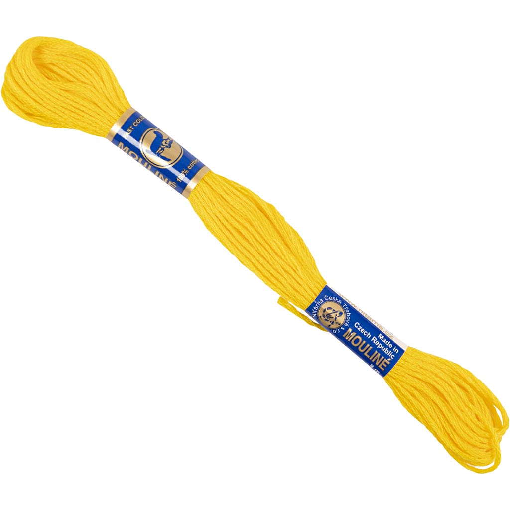 Embroidery Floss, yellow, 12x8 m