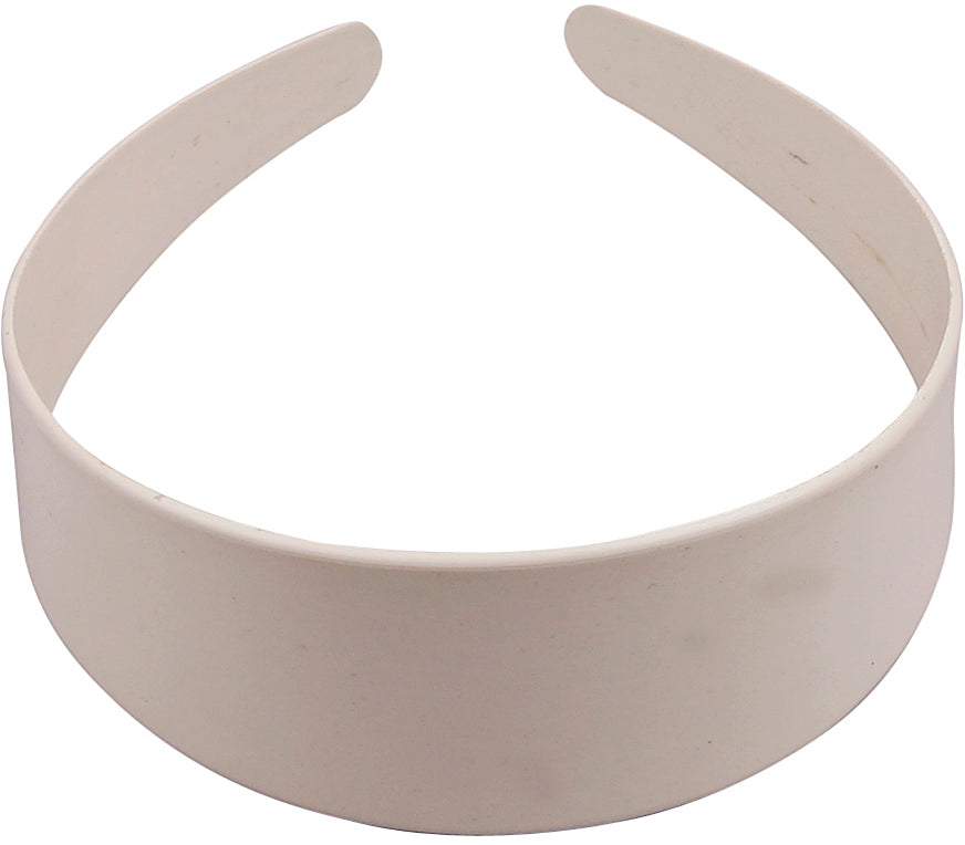 Hair Band, W: 40 mm, white, 20 pc