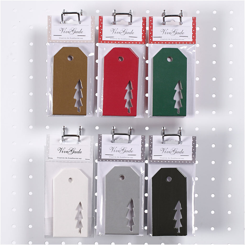 Manila Tags, christmas tree, size 5x10 cm, 300 g, 6x10 pack