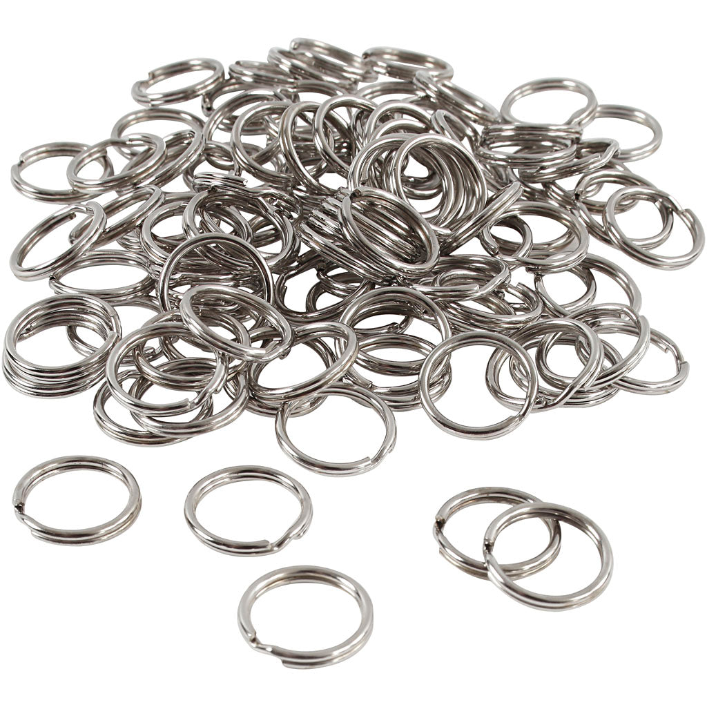 Key rings, dia. 15 mm, 100 pc