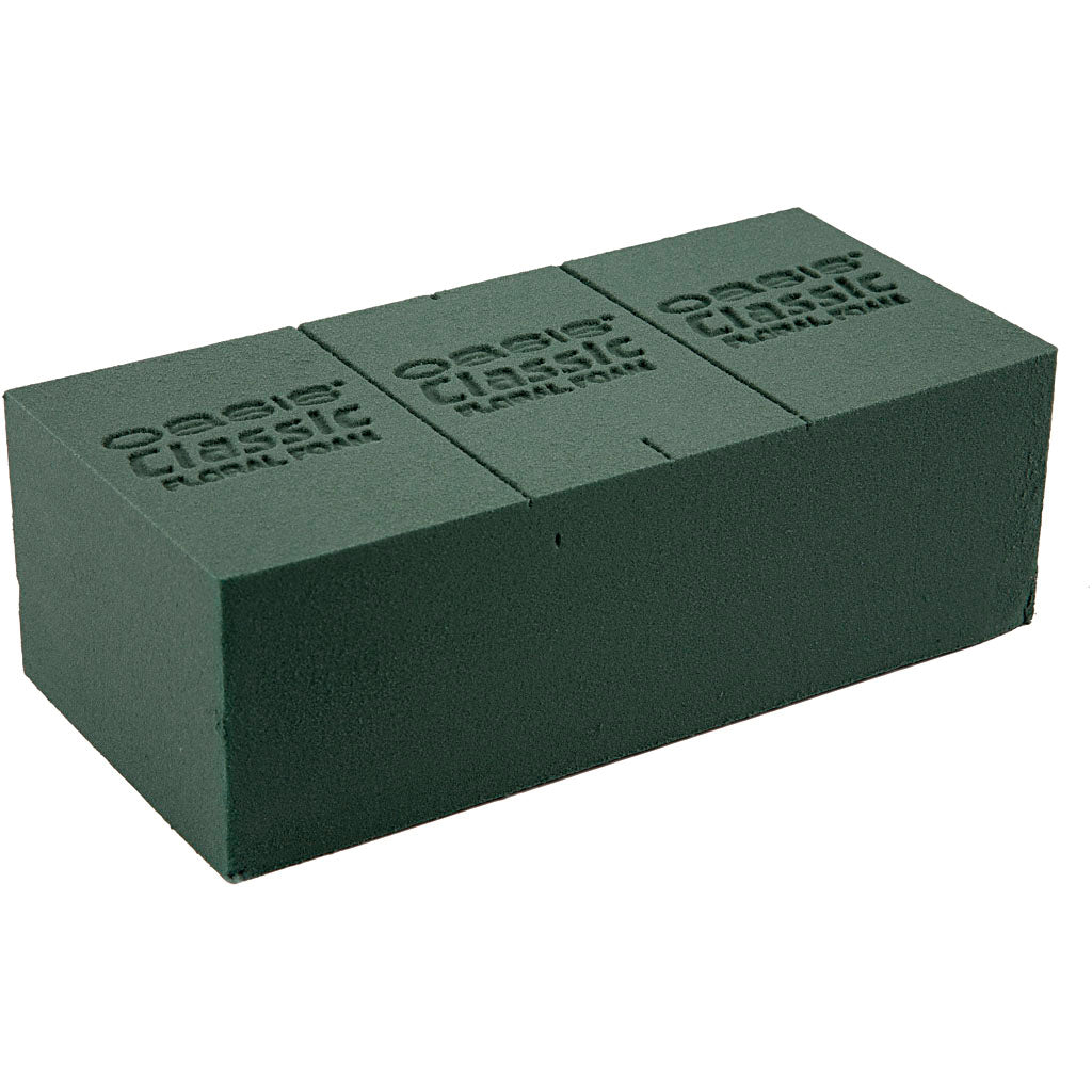 Oasis Floral Foam, size 23x11x8 cm, green, 20 pc