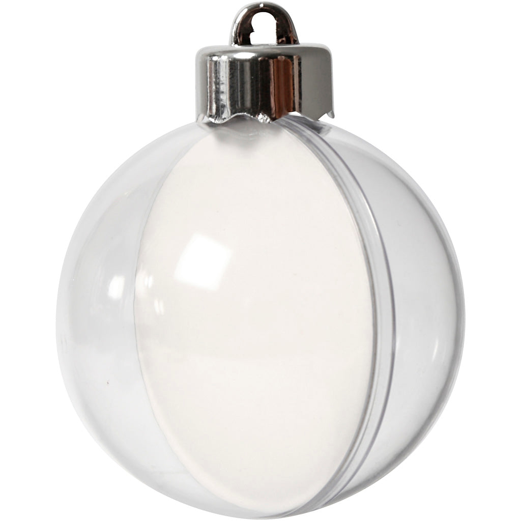 Baubles to Decorate, dia. 6 cm, transparent, 8 pc