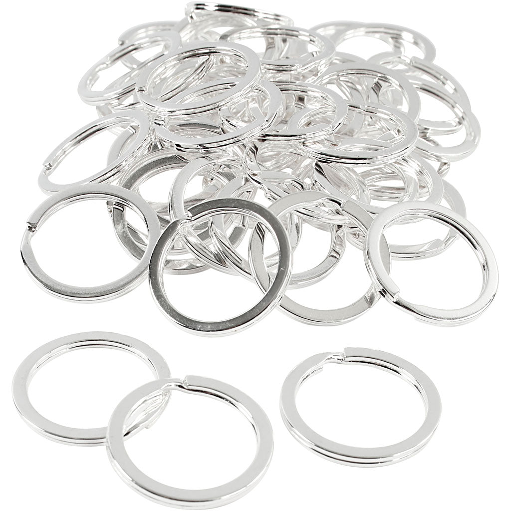 Key Chain, dia. 28 mm, silver-plated, 50 pc