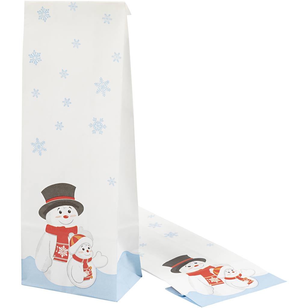 Christmas goodie bag, Christmas motif, H: 28 cm, size 6x10 cm, 60 g, 100 pc
