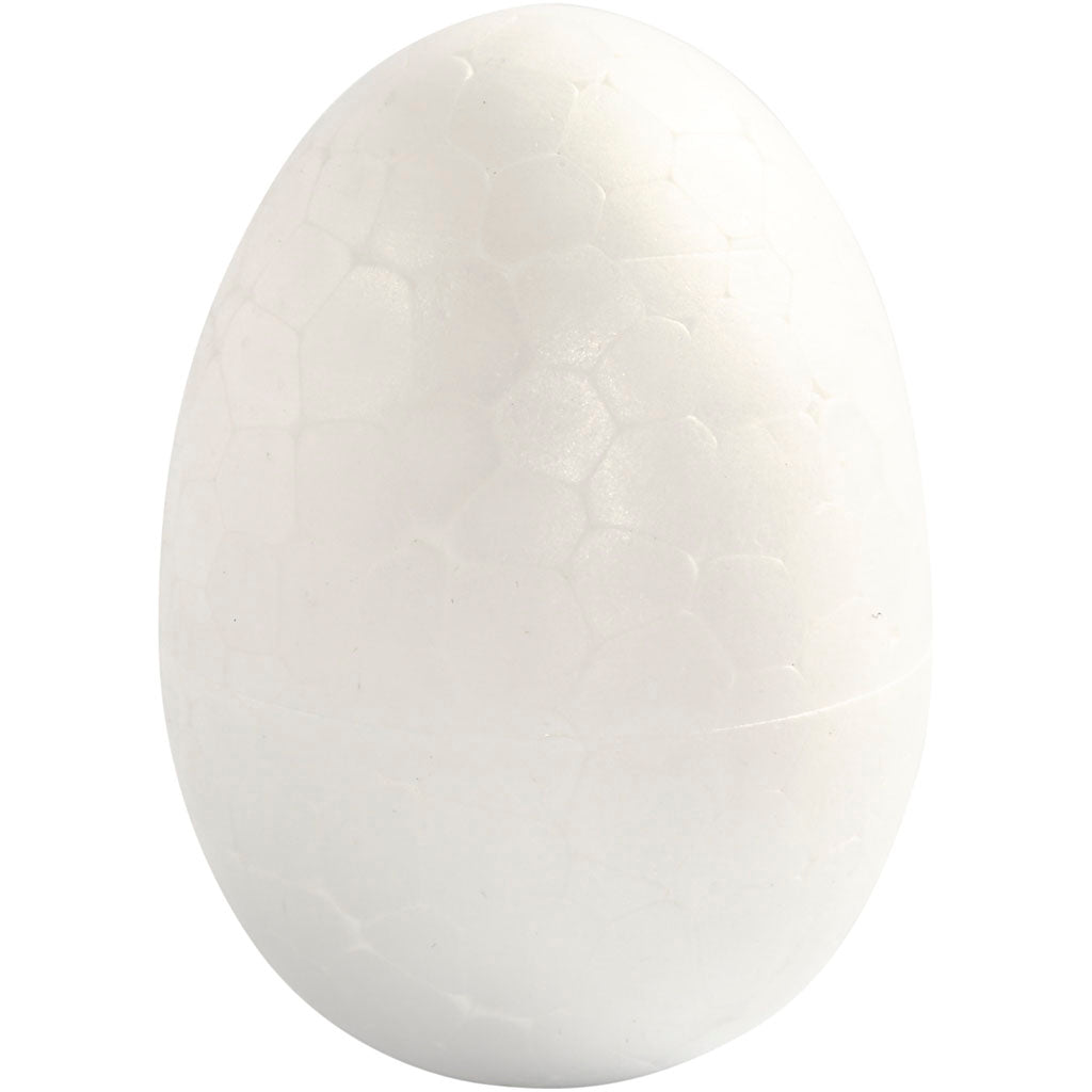Polystyrene Eggs, H: 4,8 cm, white, 100 pc