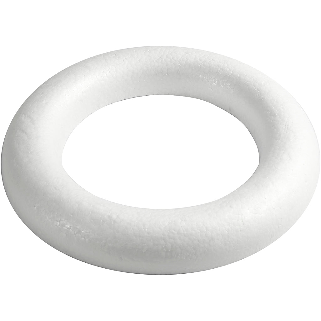 Half rounded rings, size 35 cm, thickness 46 mm, white