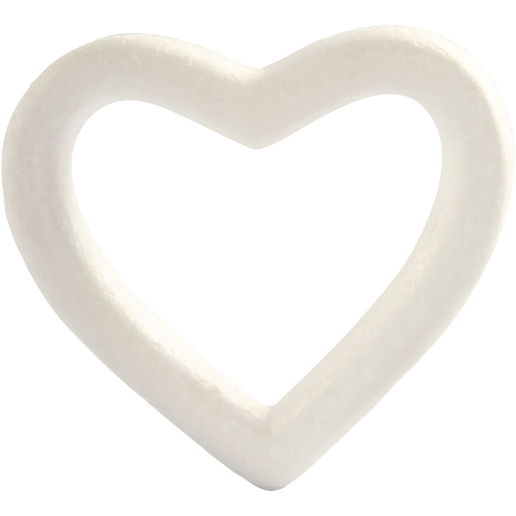 Heart, H: 12,5 cm, D. 2,5 cm, W: 13,5 cm, white