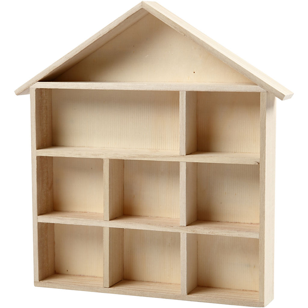 House-Shaped Shelving System, H: 26 cm, L: 3,5 cm, W: 22 cm, size 26x22 cm cm