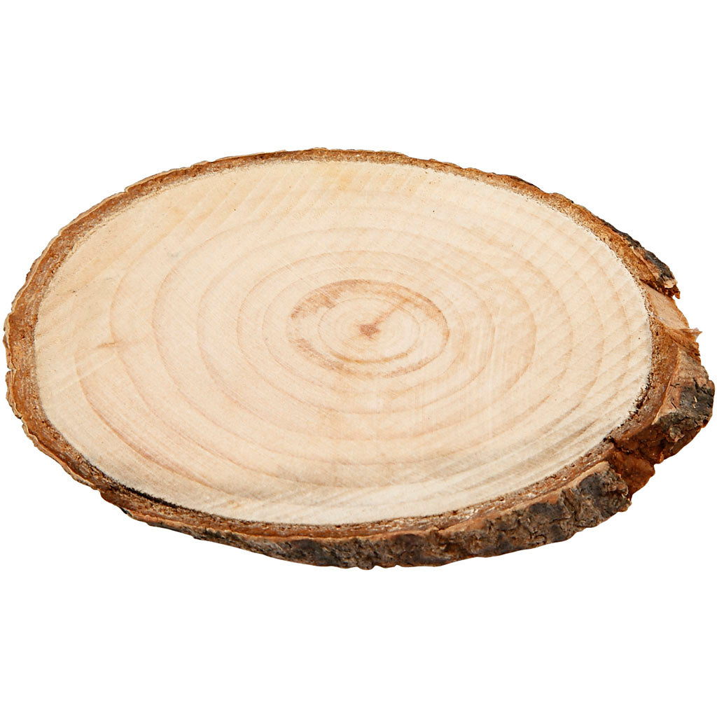 Wooden Discs, size 9,5x6 cm, thickness 6 mm, 12 pc