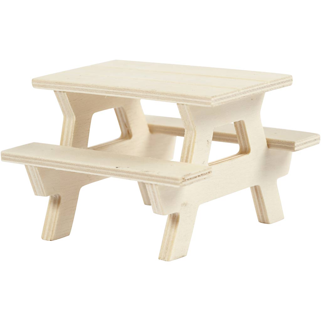 Picnic Bench, H: 5,5 cm, L: 8 cm, W: 8 cm