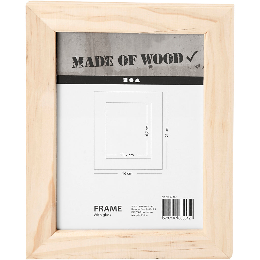 Frame With Glass, size 21x16 cm
