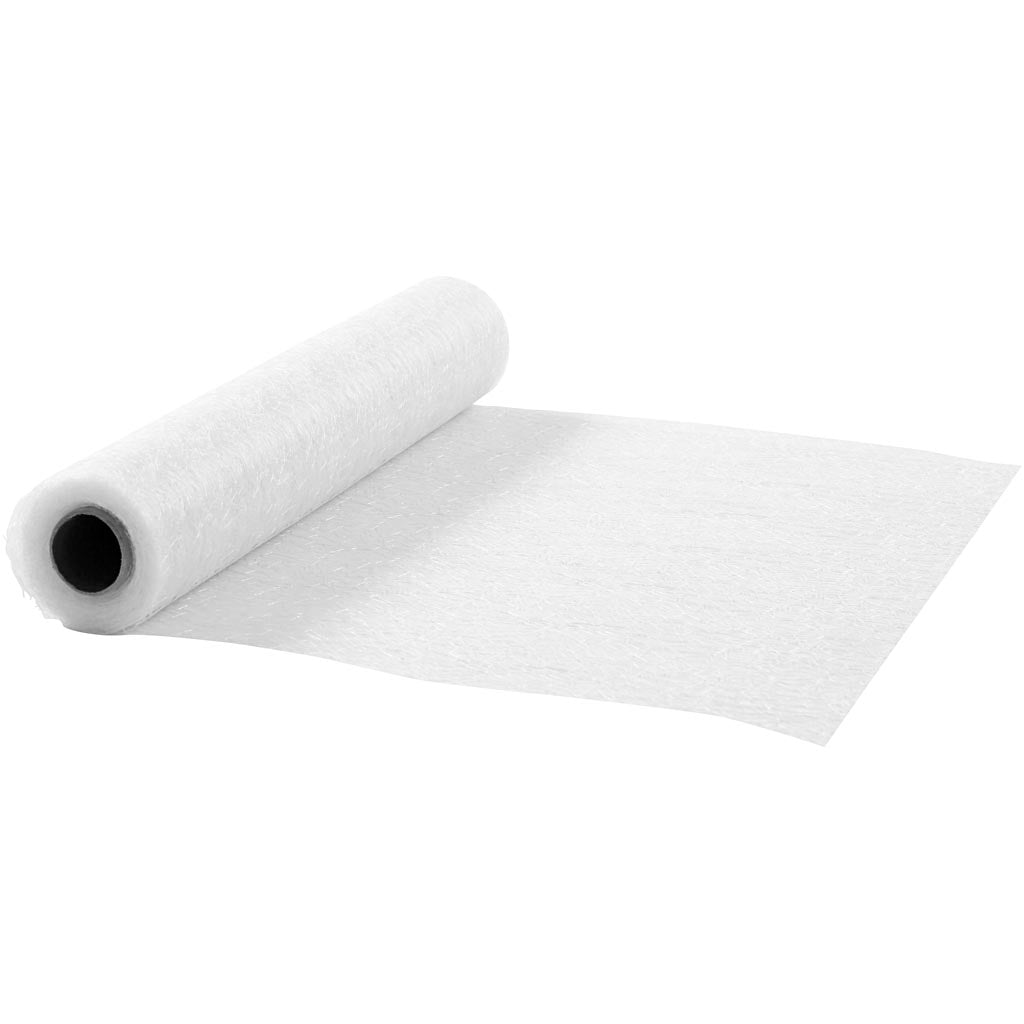 Table runner, W: 30 cm, white, 10 m/ 1 roll