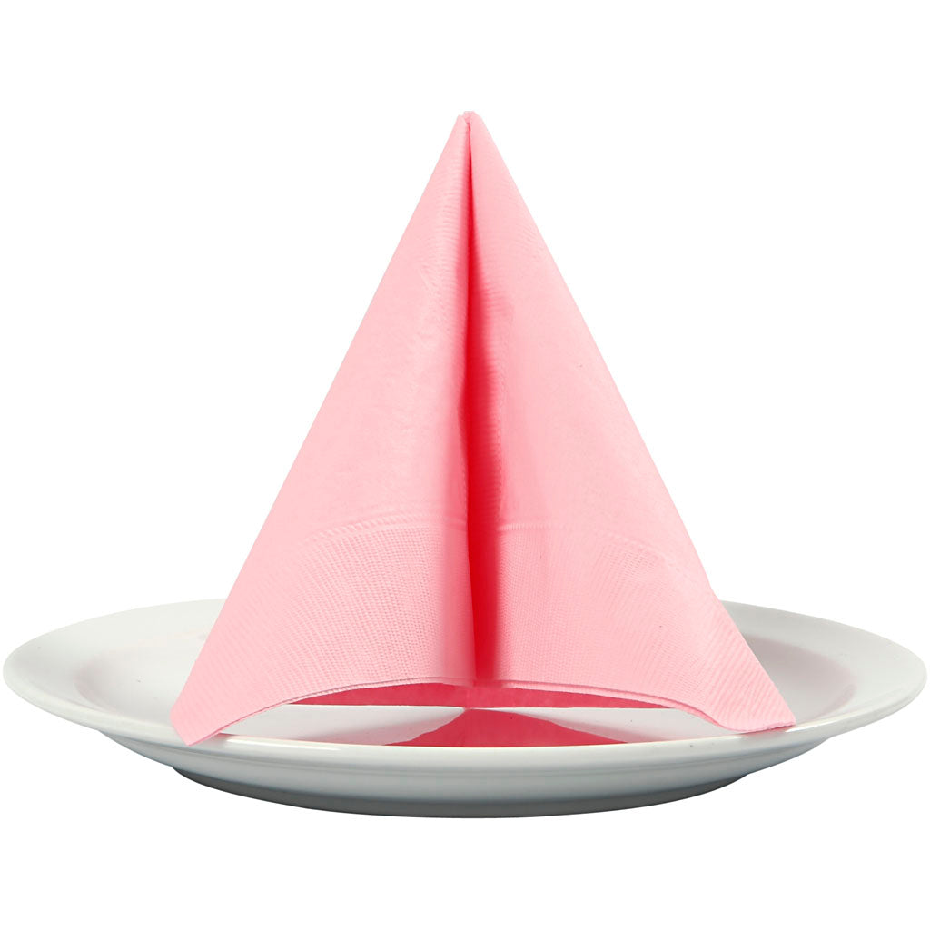 Table Napkins, size 33x33 cm, light red, 20 pc