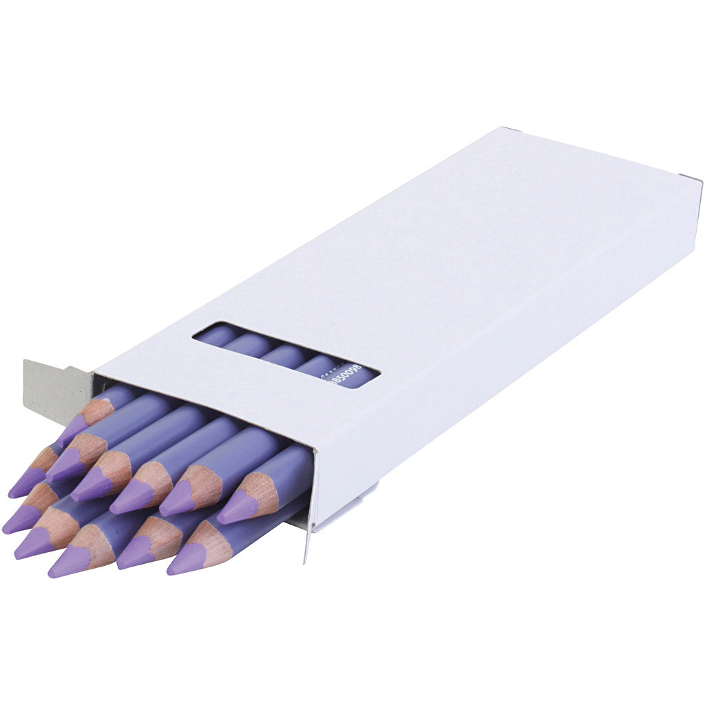 edu Jumbo Coloured Pencils, thickness 10 mm, lead 6,25 mm, light lilac, 12 pc